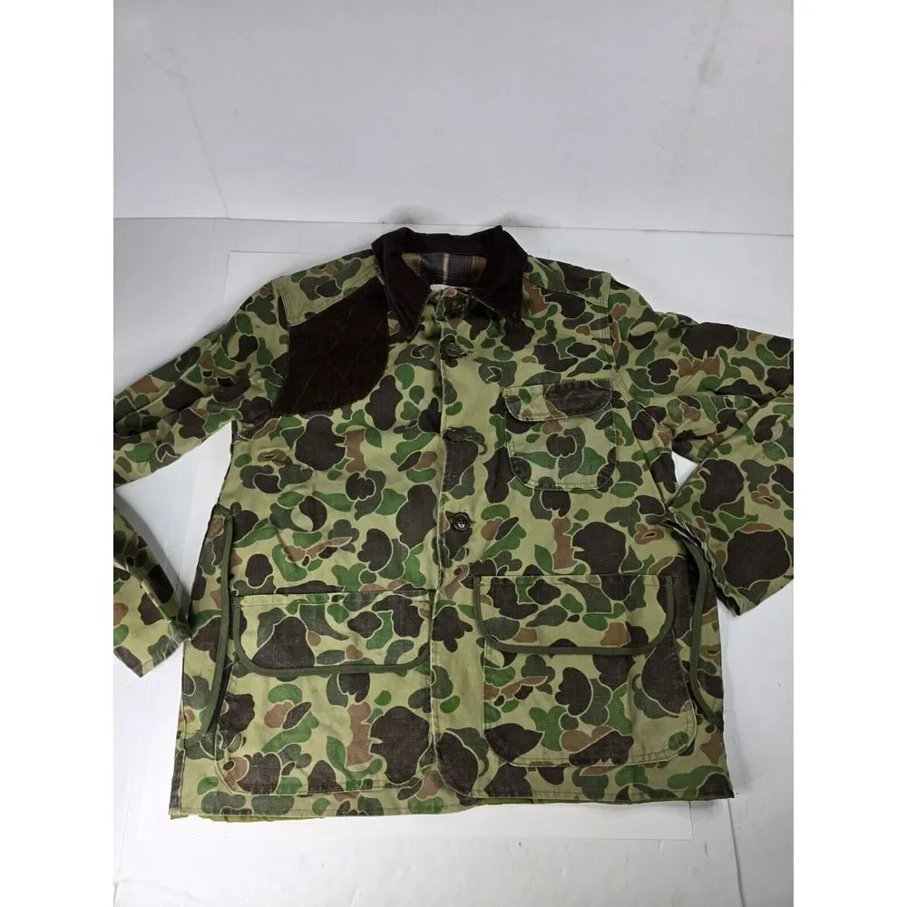 Vintage Black Sheep Hunting Jacket Men's M Medium Green‎ Camouflage Button Coat